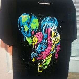 Astronaut Graphic Kids T-Shirt - Black